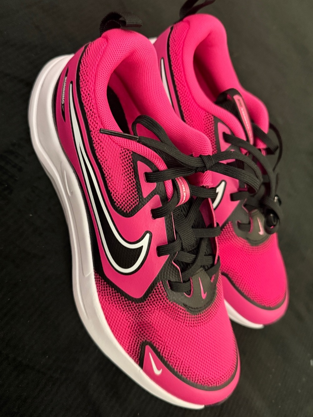 Nike Women's Hot Pink and Black Running Sneakers